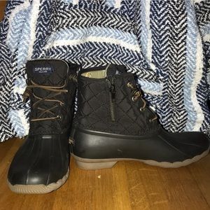 All Black Duck Boots Sperry W’s 8